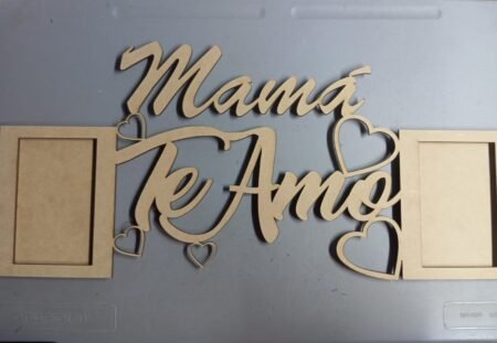 F00086 DIA DE LA MADRE MARCO DE FOTO MAMA TE AMO 60X30