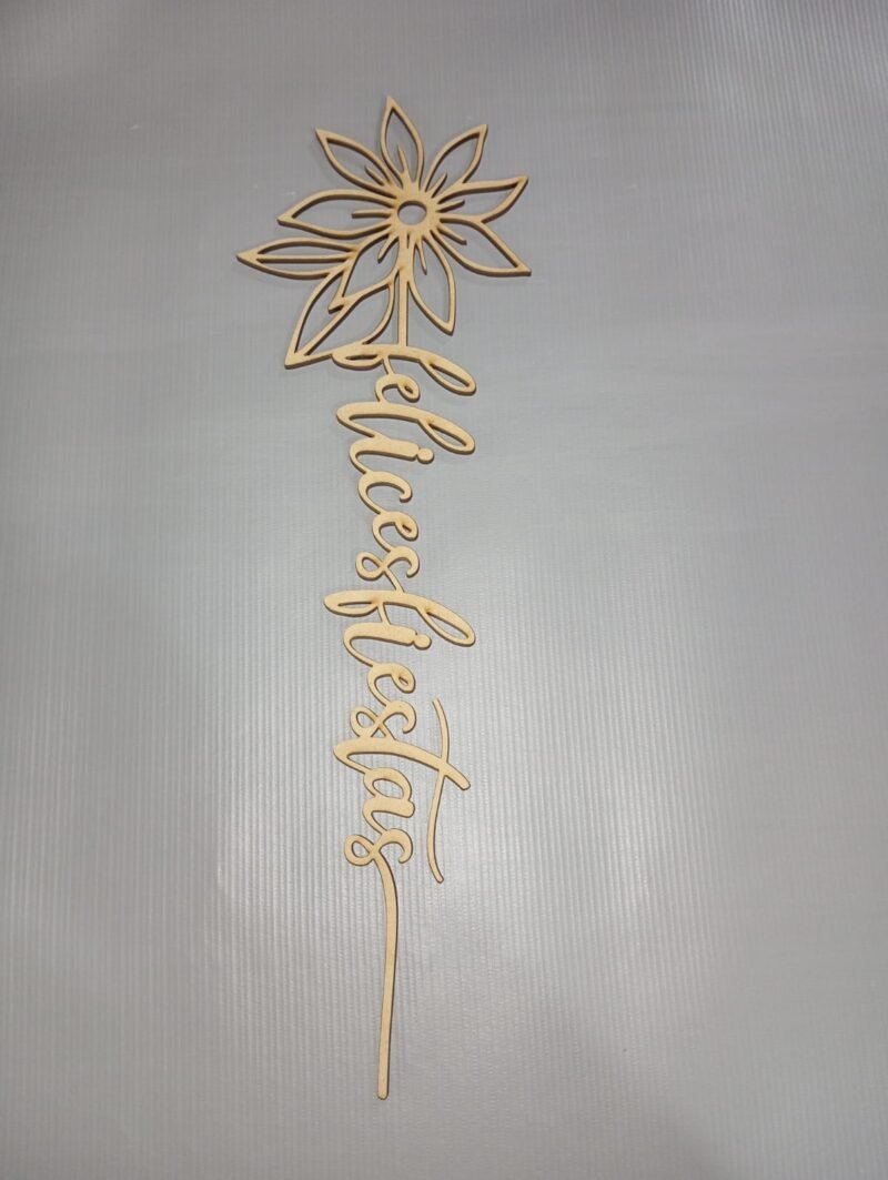 F00113 NAVIDAD TOPPERS NAVIDENO FLOR FELICES FIESTAS
