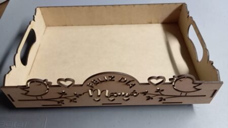 F00119 DIA DE LA MADRE BANDEJA 30X20 CON PAJARITOS