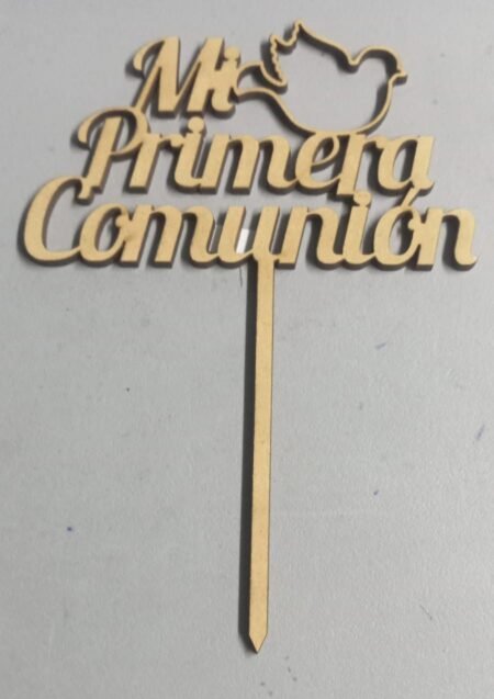 F00130 COMUNION TOPPER MI PRIMERA COMUNION Y PALOMA