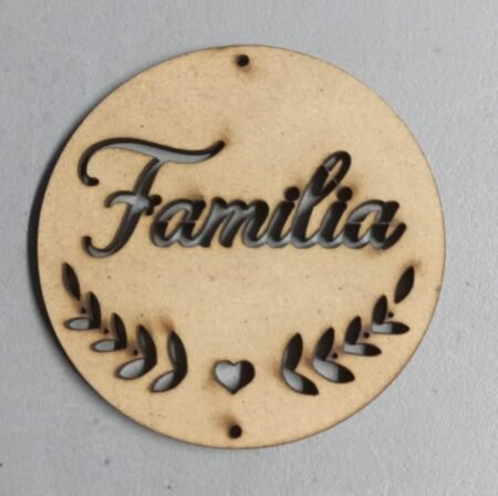 F00195 ETIQUETA CIRCULO LAURELES FAMILIA