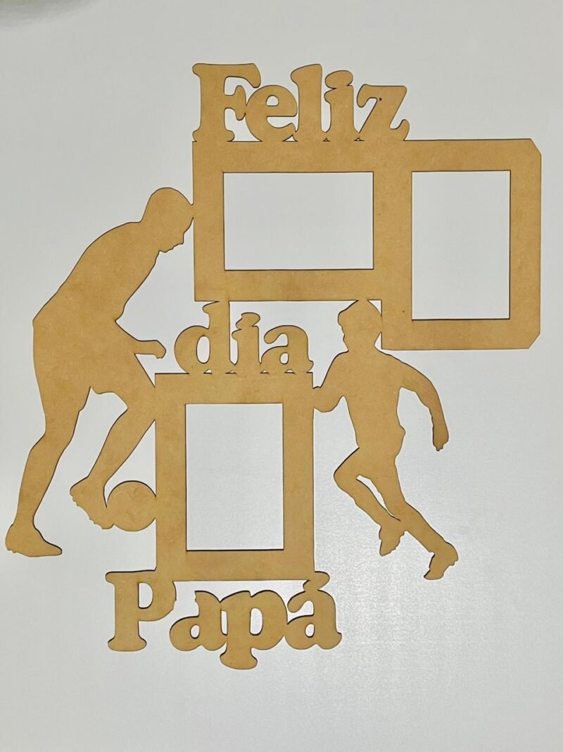 F00278 - DIA DEL PADRE MARCO DE FOTO FELIZ DIA PAPA FUTBOL