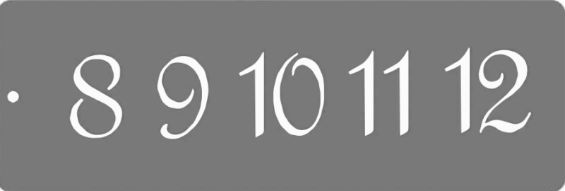 ABC024 NUMEROS (2 STENCIL) 10 X 30