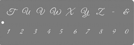 ABC025 ABECEDARIO ( 2 STENCILES ) 10 X 30