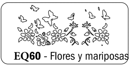 EQ060 FLORES Y MARIPOSAS 15 X 30