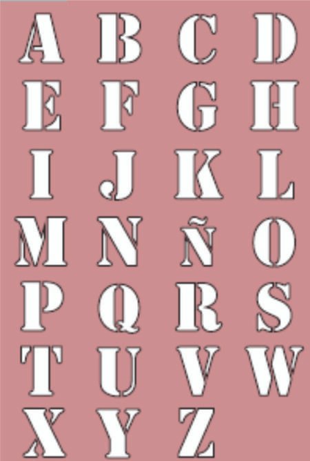 G001 ABECEDARIO 20 X 30