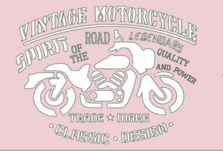 G022 VINTAGE MOTORCYCLE 20 X 30