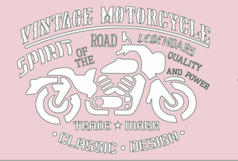 G022 VINTAGE MOTORCYCLE 20 X 30