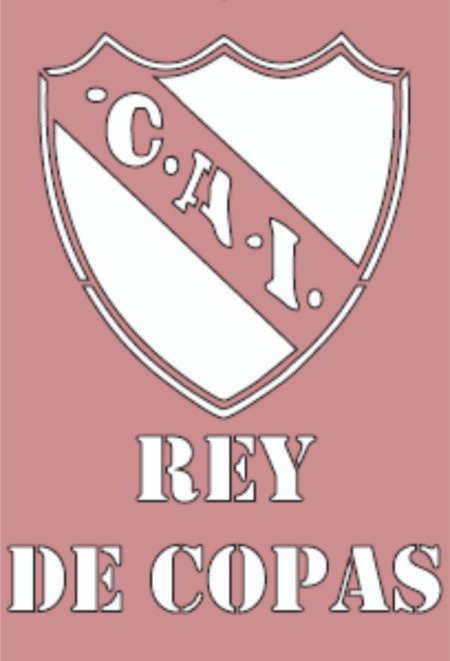 G089 ESCUDO DE INDEPENDIENTE REY DE COPAS 20 X 30