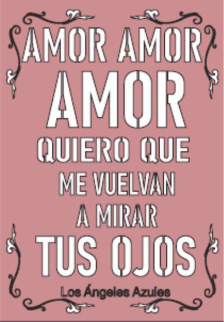 G107 AMOR AMOR AMOR LOS ANGELES AZULES 20 X 30