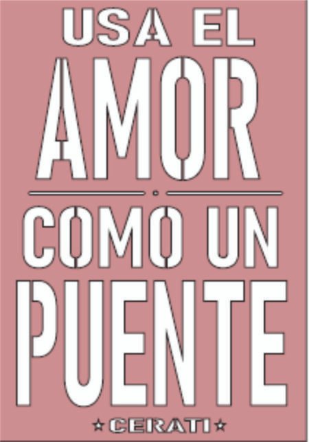 G108 USA EL AMOR COMO UN PUENTE CERATI 20 X 30