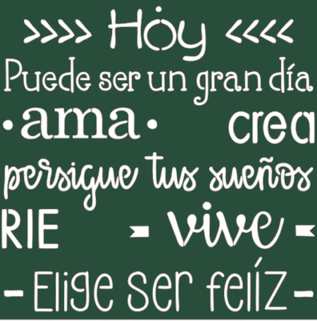 GD041 HOY ES UN GRAN DIA 30 X 30