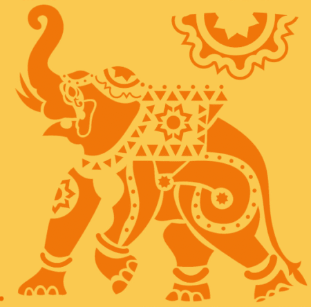 SB006 ELEFANTE HINDU 20 X 20