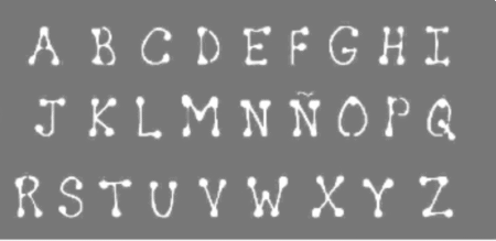 SC024 ABECEDARIO MAYUSCULA 10 X 20