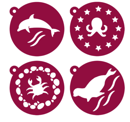 SET049 ANIMALES MARINOS 10 X 10