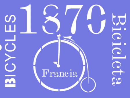 SH052 BICICLETA FRANCIA 1870 15 X 20