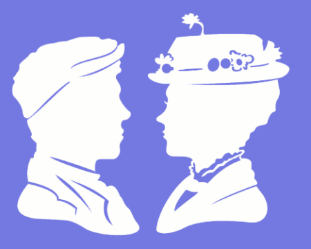 SH059 SILUETA HOMBRE MUJER 15 X 20