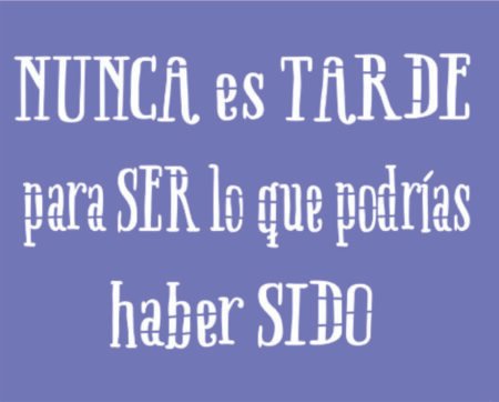 SH131 NUNCA ES TARDE 15 X 20