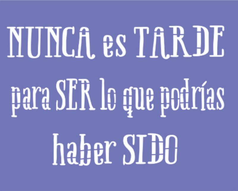 SH131 NUNCA ES TARDE 15 X 20