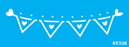 ST338 BANDERIN CON CORAZON 5 X 20