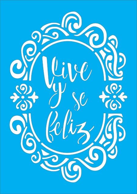 N0027 FRASE VIVE Y SE FELIZ 20 X 30