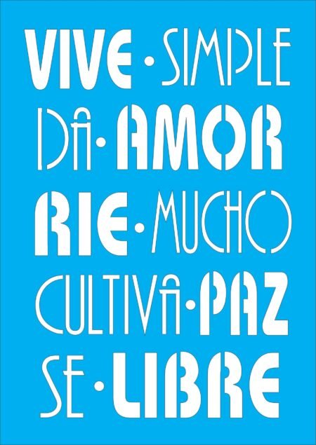 N0030 VIVE SIMPLE DA AMOR RIE MUCHO 20 X 30