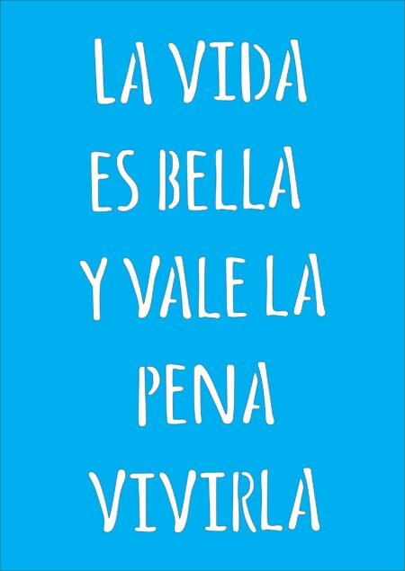 N0035 LA VIDA ES BELLA 20 X 30
