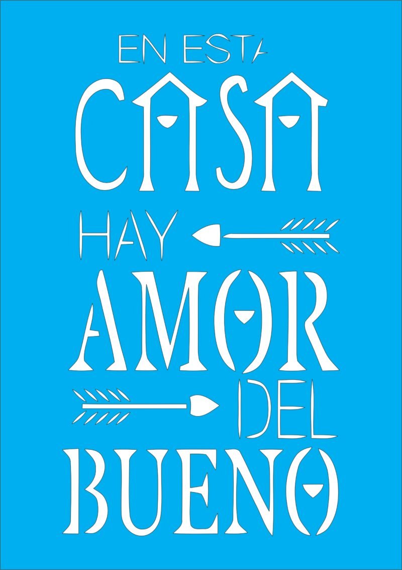 N0048 EN ESTA CASA HAY AMOR 20 X 30