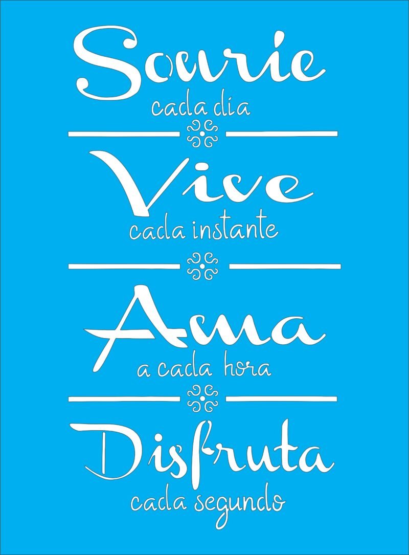 N0145 SONRIE CADA DIA 20 X 30
