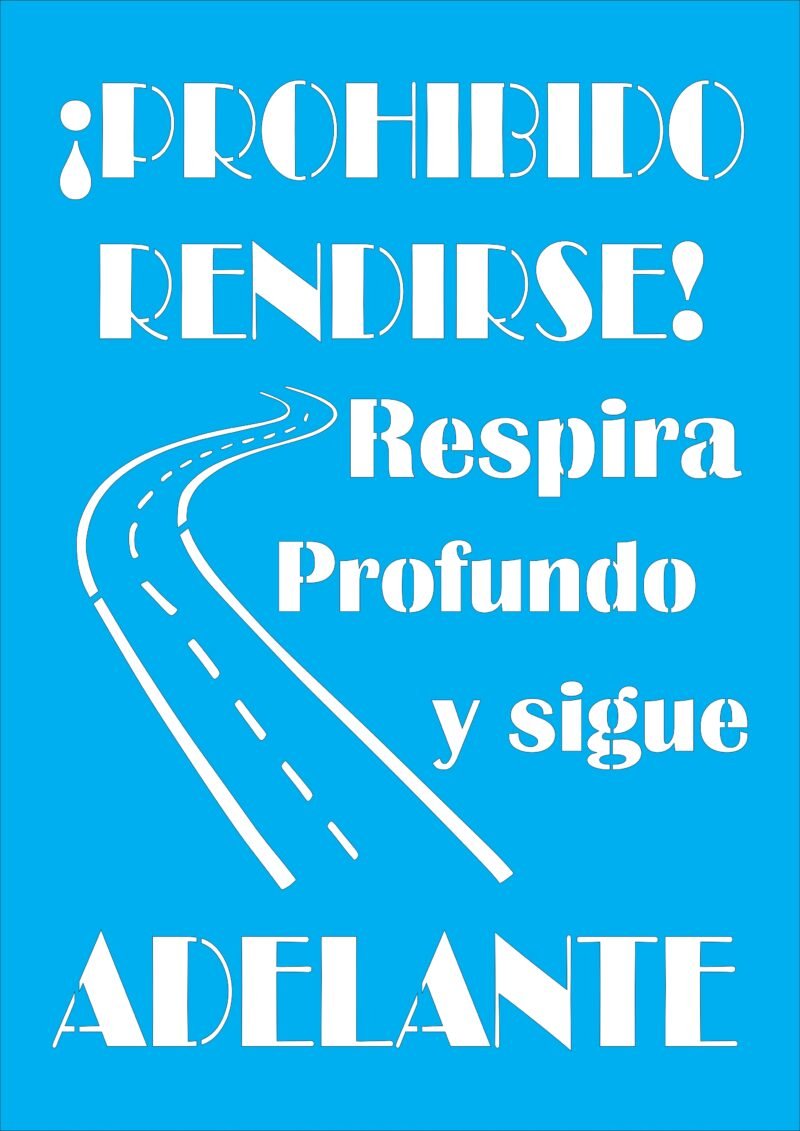 N0158 PROHIBIDO RENDIRSE 20 X 30
