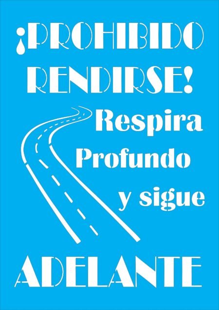 N0158 PROHIBIDO RENDIRSE 20 X 30