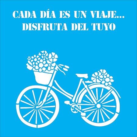 N0160 CADA DIA ES UN VIAJE BICICLETA 20 X 20