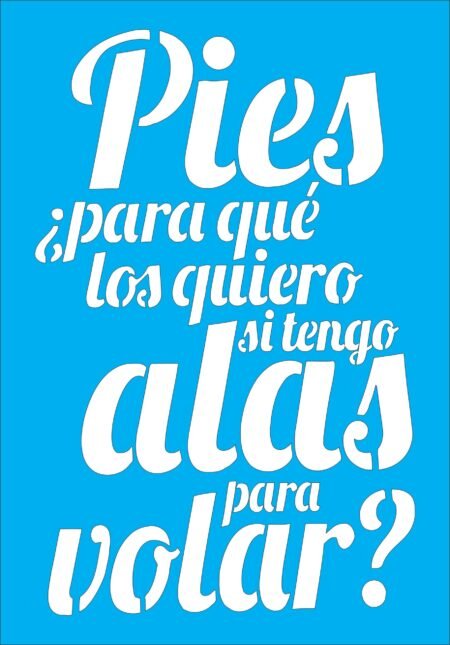 N0169 PIES PARA QUE LOS QUIERO 20 X 30