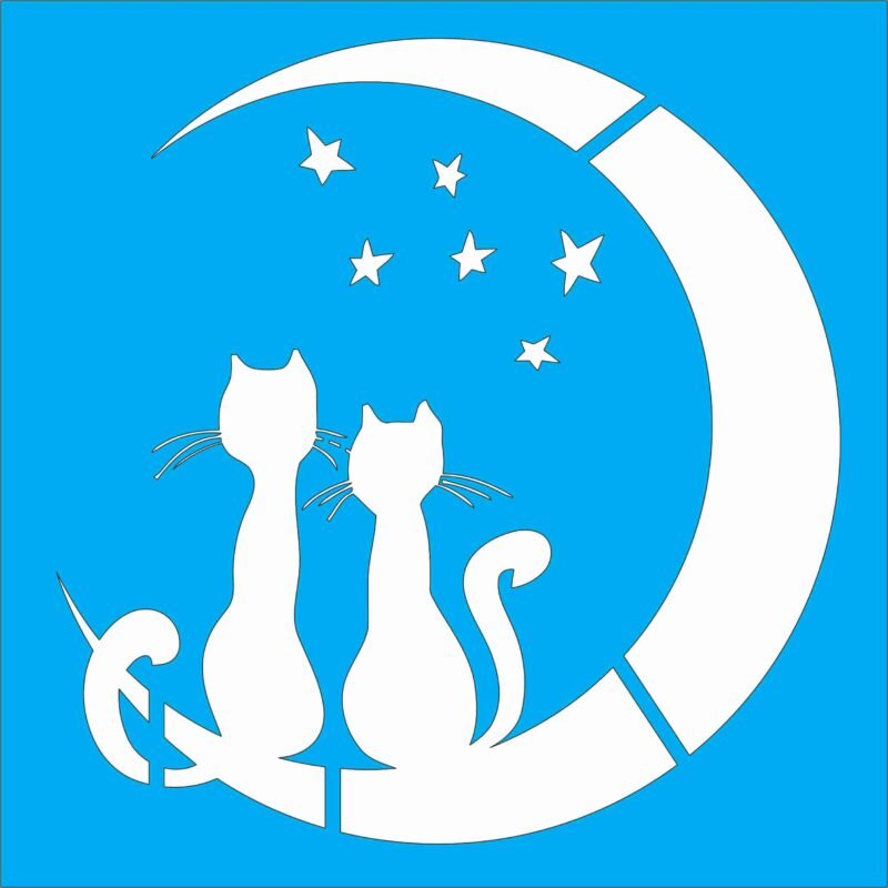 N1750 2 GATOS-LUNA 20 X 20