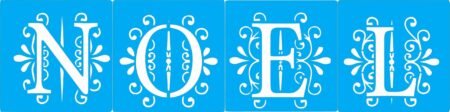 N0212 NOEL EN LETRAS GOTICAS 15 X 15