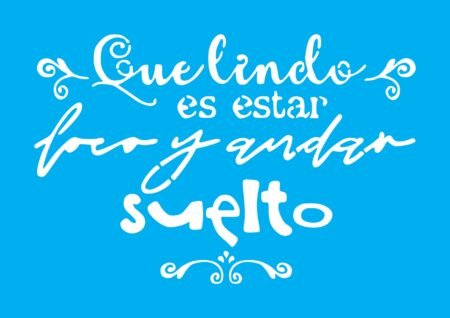 N0287 QUE LINDO ES ESTAR LOCO Y SUELTO 20 X 30