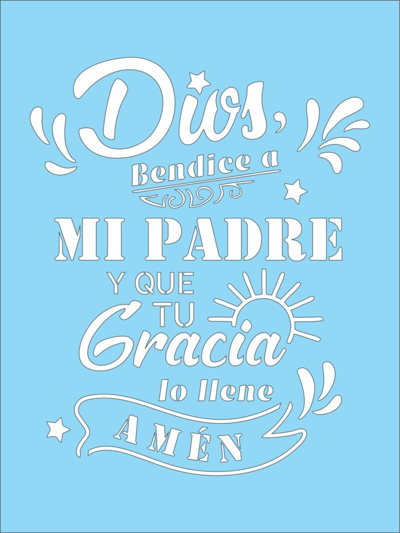 N0327 DIOS BENDICE MI PADRE 10 X 15