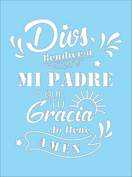 N0327 DIOS BENDICE MI PADRE 10 X 15