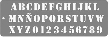 ABC003 ABECEDARIO (2 CM CADA LETRA) 10 X 30