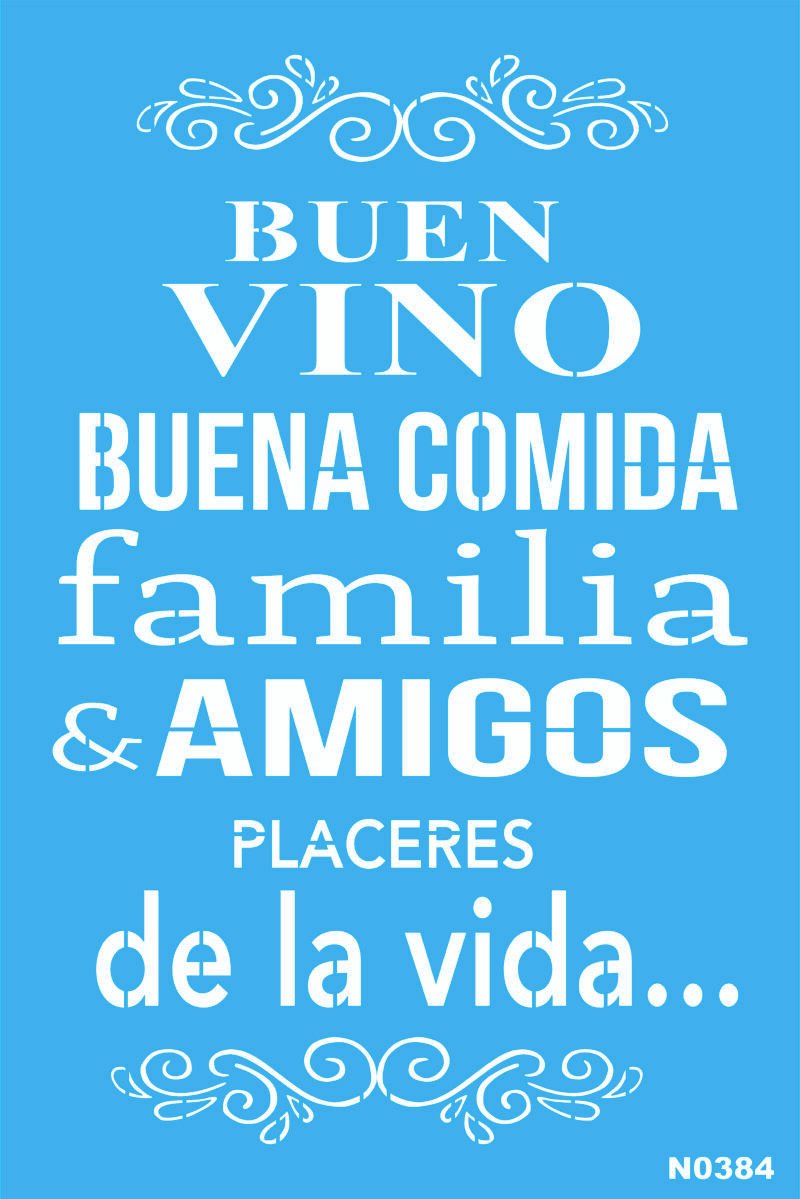 N0384 BUEN VINO BUENA COMIDA 20 X 30
