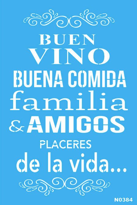 N0384 BUEN VINO BUENA COMIDA 20 X 30