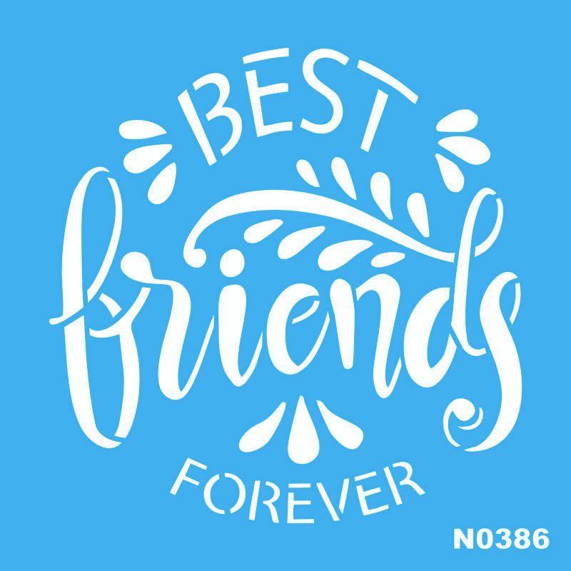 N0386 BEST FIENDS 15 X 15
