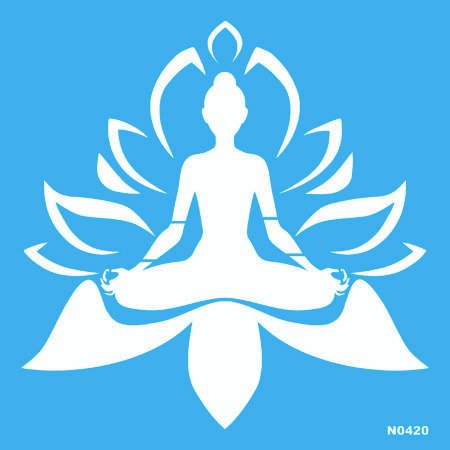 N0420 FLOR DE LOTO Y BUDA 30 X 30