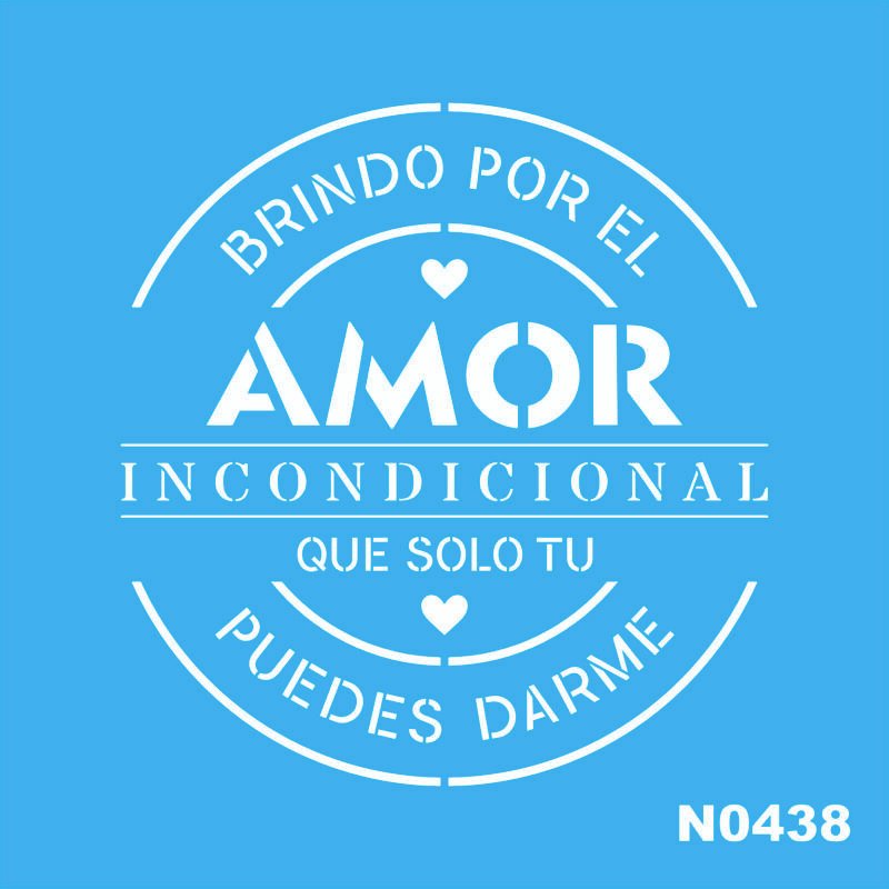 N0438 BRINDO POR EL AMOR 10 X 10