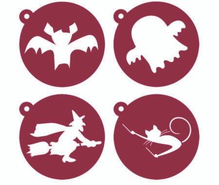 SET038 HALLOWEEN MURCIELAGO 10 X 10