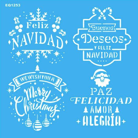EQ1253 NAVIDAD BUENOS DESEOS 30 X 30