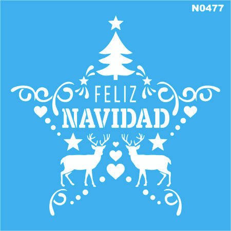 N0477 FELIZ NAVIDAD 20 X 20