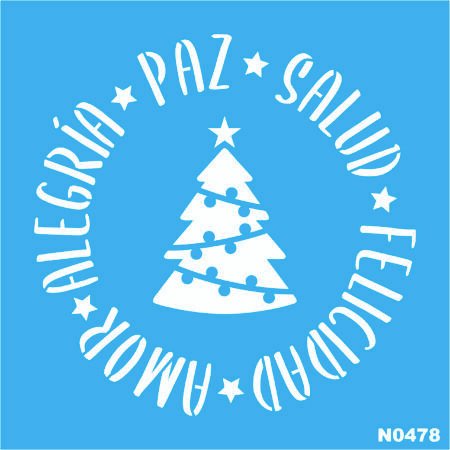 N0478 ALEGRIA PAZ AMOR FELICIDAD 20 X 20