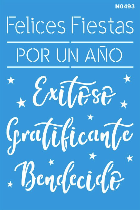 N0493 FELICES FIESTAS 20 X 30