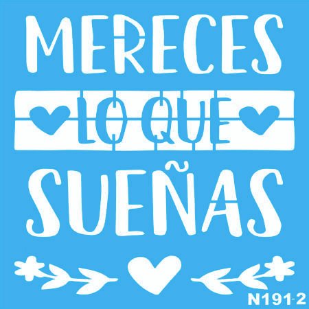 N0191 MERECES LO QUE SUENAS 20 X 20
